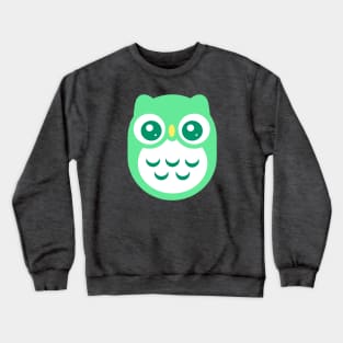 Aqua green Cute baby Owl Crewneck Sweatshirt